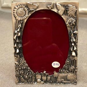 NIB!! 🌻PEWTER SUNFLOWER/COUNTRY PICTURE FRAME!🌻